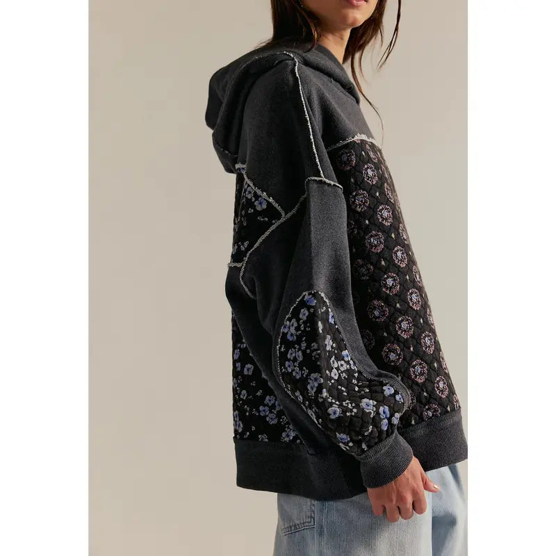 EMILY™ - Oversized Patchwork Embroidered Hoodie with Pockets