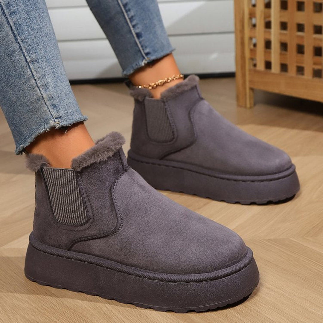 VERLIE™ - Comfy Faux Suede Slip-On Snow Short Boots