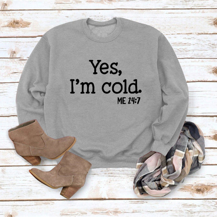 KAYLEE™ - Casual Slogan Print Pullover Sweatshirt